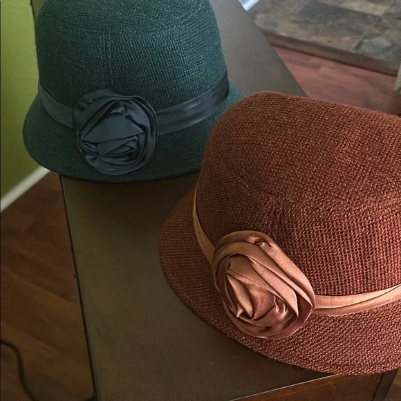 Accessories | Elegant Womens Green And Brown Hats With 